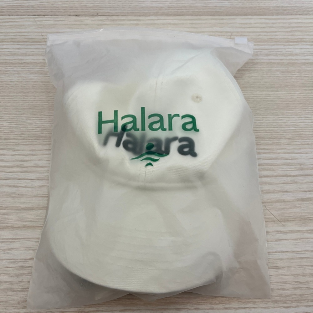 Halara Hat Cap Baseball One Size Green Logo Cream Women's Casual New‎ - Picture 4 of 4